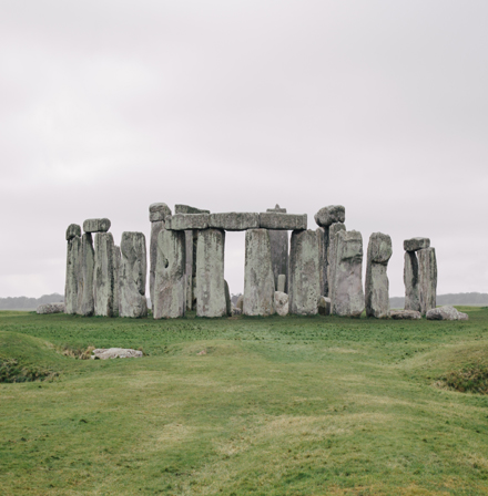 famous stonehenge, the united kingdom under the cloudy sky