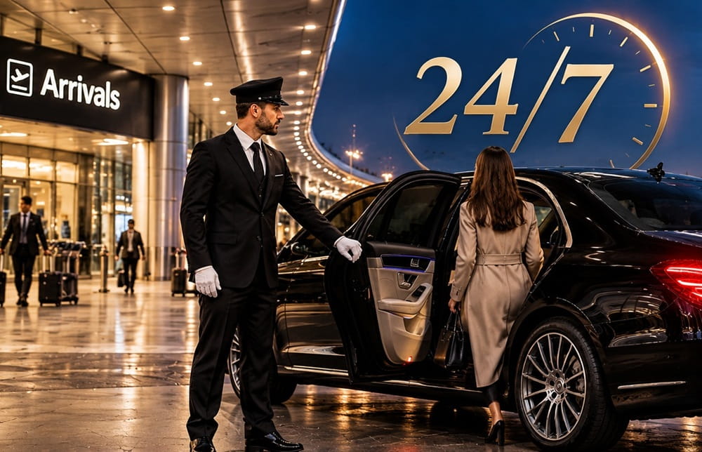 Chauffeur car 24/7 Availability